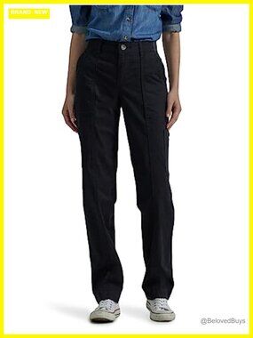Petite Ultra Lux Comfort Flex-to-go Utility Pants Loose Fit Straight Leg